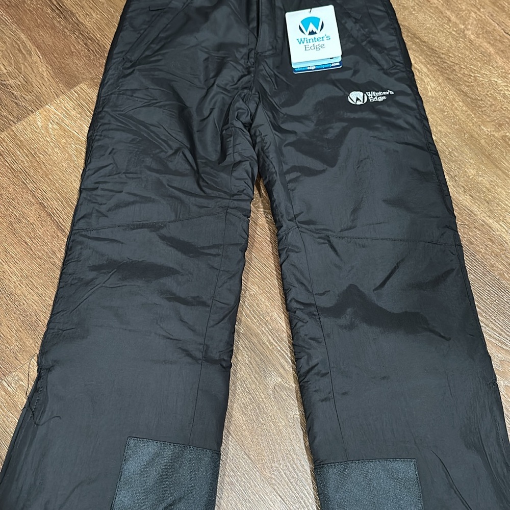 Kids Black Snow Pants